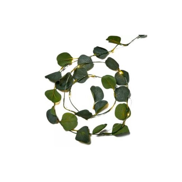 LED Eucalyptus Vine Curtain String Lights Warm White - West & Arrow: PVC - Picture 4 of 4